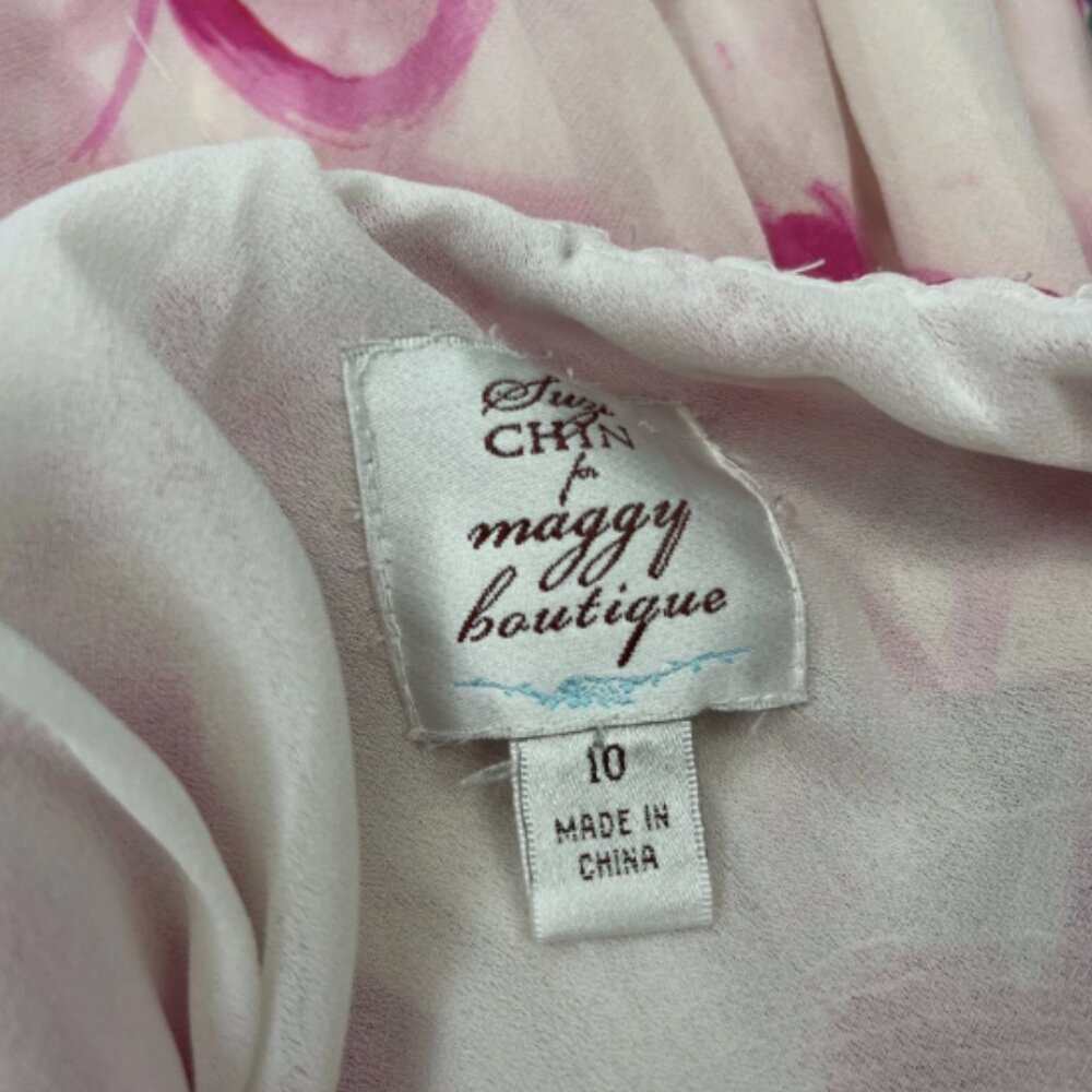 Suzi Chin Colorful Fairycore Dress Whimsical Asymmetrical 100% Silk Y2K - Picture 13 of 14